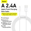 Baseus Superior Lightning gyors adat/töltőkábel 2.4A 1m  (Fehér)
