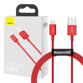   Baseus USB-kábel a Lightning Superior sorozat, 2,4A, 1m (piros)