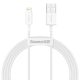 Baseus USB-kábel a Lightning Superior 2,4A, 1,5m (fehér)