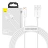 Baseus Superior Lightning gyors adat/töltőkábel 2.4A 2m (Fehér)
