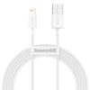 Baseus Superior Lightning gyors adat/töltőkábel 2.4A 2m (Fehér)