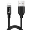 Baseus Yiven Lightning kábel , 2A, 1,2 m (Fekete)