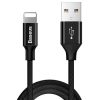 Baseus Yiven Lightning kábel , 2A, 1,8m (Fekete)