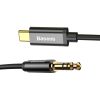 Baseus Yiven USB-C - 3,5 mm-es mini jack audio kábel, 1,2m (fekete)