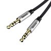 Baseus Audio Yiven M30 kábel 1m (ezüst/fekete)