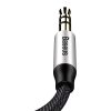 Baseus Audio Yiven M30 kábel 1,5m (ezüst/fekete)