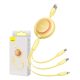 Baseus Bright Mirror 2, 3 az 1-ben Micro-USB / Lightning / USB-C kábel, 3,5 A, 1,1m (sárga)