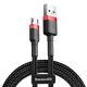 Baseus Cafule 2.4A USB-Micro USB kábel 1m (piros-Fekete)