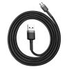 Baseus Cafule MicroUSB kábel 2,4A 1m (Szürke/Fekete)