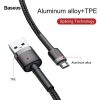 Baseus Cafule 1,5A 2m USB-Micro USB-kábel (Szürke-Fekete)