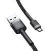 Baseus Cafule 1,5A 2m USB-Micro USB-kábel (Szürke-Fekete)