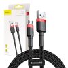 Baseus Cafule USB-Micro-USB Kábel, 2A, 3m (Fekete és piros)