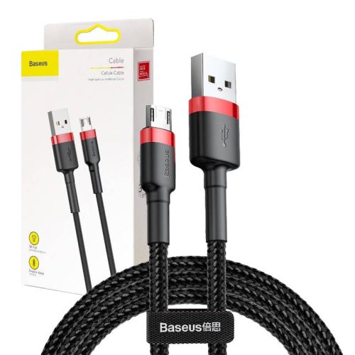 Baseus Cafule USB-Micro-USB Kábel, 2A, 3m (Fekete és piros)