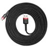 Baseus Cafule USB-Micro-USB Kábel, 2A, 3m (Fekete és piros)