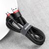 Baseus Cafule USB-Micro-USB Kábel, 2A, 3m (Fekete és piros)