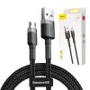 Baseus Cafule USB-Micro-USB Kábel, 2A, 3m (Fekete és szürke)