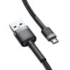 Baseus Cafule USB-Micro-USB Kábel, 2A, 3m (Fekete és szürke)