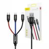 Baseus 3 az 1-ben USB-C / Lightning / Micro 3A 1,2m-es USB-kábel, (fekete)