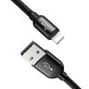 Baseus 3 az 1-ben USB-C / Lightning / Micro 3A 1,2m-es USB-kábel, (fekete)