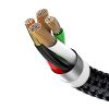 Baseus 3 az 1-ben USB-C / Lightning / Micro 3A 1,2m-es USB-kábel, (fekete)