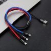 Baseus 3 az 1-ben USB-C / Lightning / Micro 3A 1,2m-es USB-kábel, (fekete)