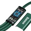 Baseus Rapid Series 3 az 1-ben USB-C  kábel, mikro USB / Lightning / USB-C, 20 W, 1,5 m (zöld)