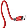 Baseus Rapid 3 az 1-ben C típusú USB-kábel / Lightning / Micro 3A 1,2 m (piros)