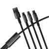 Baseus 3in1 USB Kábel (Type C / Lightning / micro USB) 3.5A 1.5m - Fekete (CAMLTWJ-01)