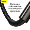 Baseus 3in1 USB Kábel (Type C / Lightning / micro USB) 3.5A 1.5m - Fekete (CAMLTWJ-01)
