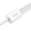 Baseus Superior 3-in-1 Györstöltő Kábel - USB - M+L+C 3.5A 1.5m  (Fehér) 