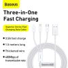 Baseus Superior 3-in-1 Györstöltő Kábel - USB - M+L+C 3.5A 1.5m  (Fehér) 