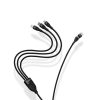 Baseus Flash Series 3in1 USB-kábel, USB-C + micro USB + Lightning, 100W, 1.2m (kék)