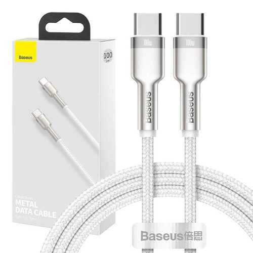 Baseus Cafule USB-C-USB-C kábel, 100 W, 1m (fehér)