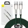 Baseus Cafule USB-C-USB-C kábel, 100 W, 2m (zöld)