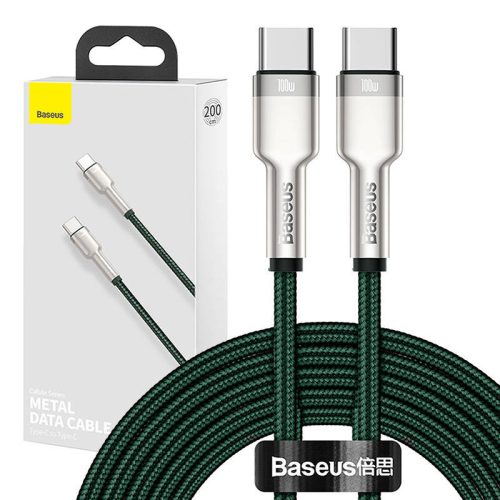 Baseus Cafule USB-C-USB-C kábel, 100 W, 2m (zöld)