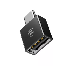  Baseus USB-USB-C 2.4A Gyors Töltő Adapter (Fekete) (CATJQ-B01)