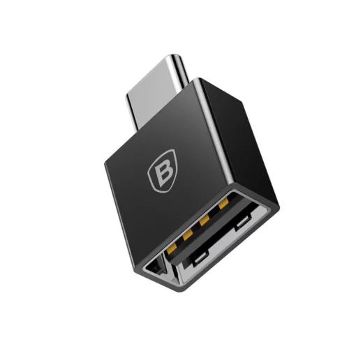 Baseus USB-USB-C 2.4A Gyors Töltő Adapter (Fekete) (CATJQ-B01)