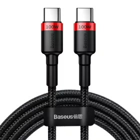   Baseus Cafule USB-C/C adat/töltő kábel PD2.0 100W (20V 5A) 2m (Fekete/Piros)