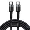 Baseus Cafule USB-C-USB-C kábel, QC 3.0, PD 2.0, 100 W, 5A, 2m (szürke-fekete)