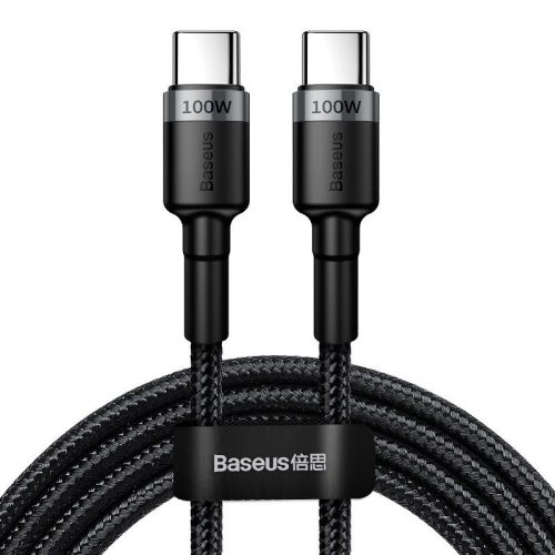 Baseus Cafule USB-C-USB-C kábel, QC 3.0, PD 2.0, 100 W, 5A, 2m (szürke-fekete)