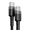 Baseus Cafule USB-C-USB-C kábel, QC 3.0, PD 2.0, 100 W, 5A, 2m (szürke-fekete)
