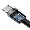 Baseus Cafule USB-C-USB-C kábel, QC 3.0, PD 2.0, 100 W, 5A, 2m (szürke-fekete)