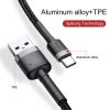 Baseus Cafule USB-USB-C töltőkábel 2m szürke-fekete (CATKLF-CG1)