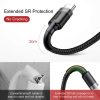 Baseus Cafule USB-USB-C töltőkábel 2m szürke-fekete (CATKLF-CG1)