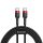 Baseus Cafule USB-C - USB-C PD 2.0 QC 3.0 kábel 60 W 1m (fekete-piros)