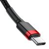 Baseus Cafule USB-C - USB-C PD 2.0 QC 3.0 kábel 60 W 1m (fekete-piros)