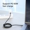 Baseus Cafule USB-C-USB-C kábel - 1m (fekete-szürke)