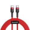 Baseus Cafule USB-C-USB-C PD 2.0 QC 3.0 kábel 60 W, 2m (piros)