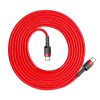 Baseus Cafule USB-C-USB-C PD 2.0 QC 3.0 kábel 60 W, 2m (piros)