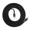 Baseus Cafule USB-C - USB-C PD 2.0 QC 3.0 kábel, 60 W, 2m (fekete-szürke)